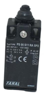 Positionsschalter PS05S11RASP2, rastend, 1Ö, 1S